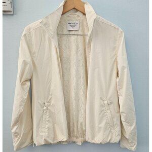 Athleta White Lace-Back Windbreaker Jacket Size XS